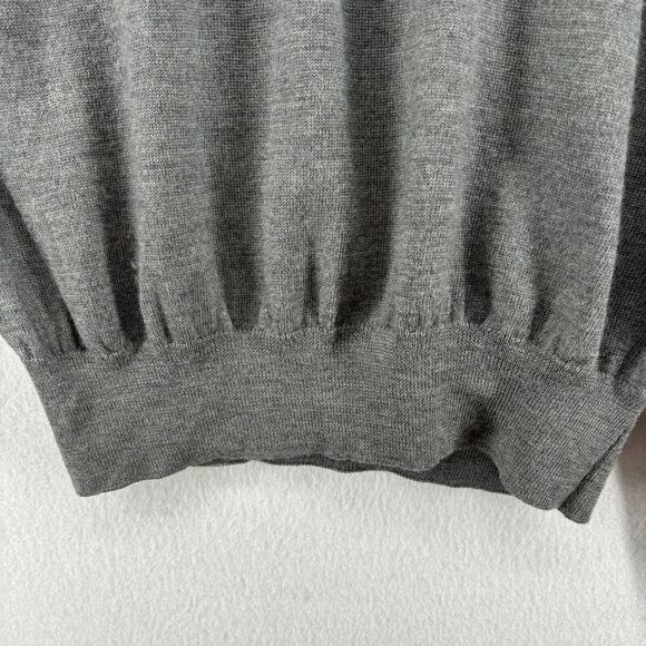 VALDA COLLECTION Sweater Mens S Pure Wool Pullover Knit Jumper Basic Gray Italy - Picture 8 of 14